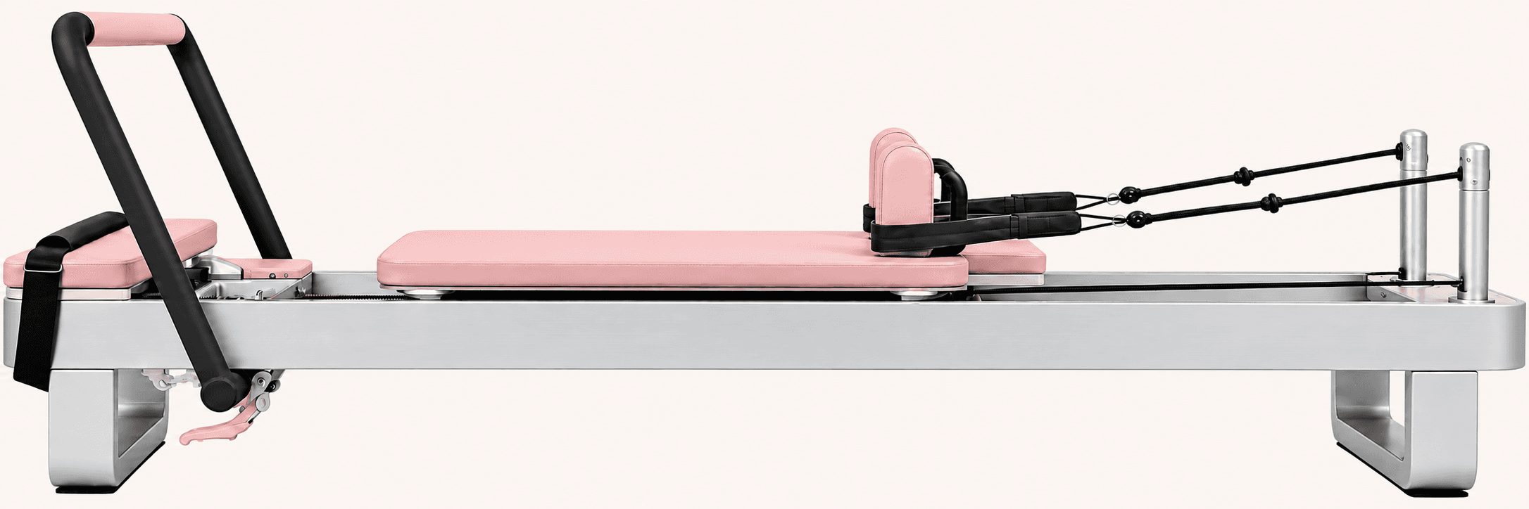 Reformer Pilates aux coussins rose poudré